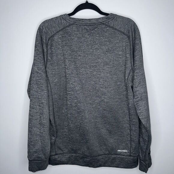 Adidas Men’s Big Logo Pullover Sweatshirt Heathered Gray Size Large - Picture 4 of 6